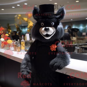 Black Fox-maskotdraktfigur...