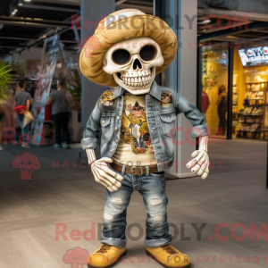 Postava maskota Tan Skull v...