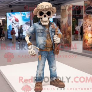 Postava maskota Tan Skull v...