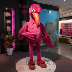 Magenta Flamingo mascot...