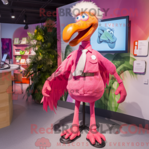Magenta Flamingo mascot...
