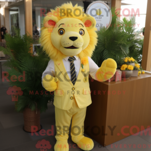 Lemon Yellow Lion mascot...
