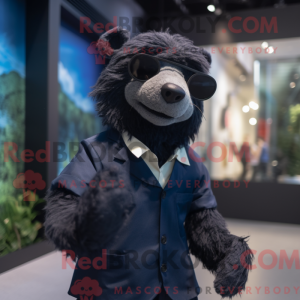 Navy Sloth Bear maskot...