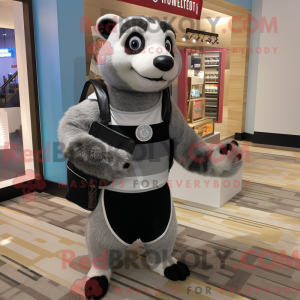 Gray Badger mascot costume...