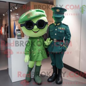 Green Navy Soldier mascot...