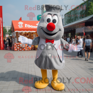 Gray Currywurst mascot...