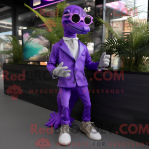 Purple Deinonychus mascot...