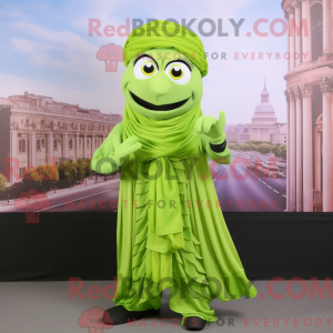 Lime Green Commando maskot...