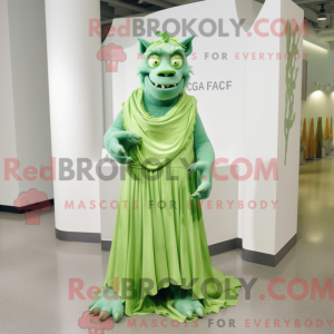 Limegrøn Gargoyle maskot...