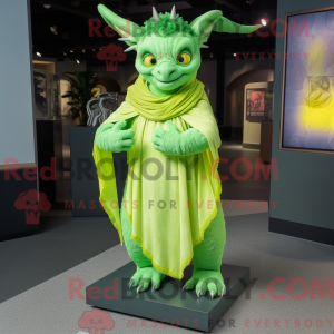 Limegrøn Gargoyle maskot...