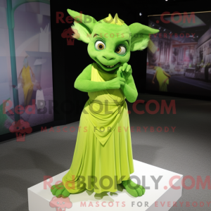 Lime Green Gargoyle mascot...