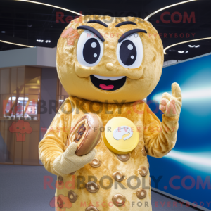 Gold Bagels mascot costume...