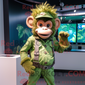 Máscara de Macaco Verde com...