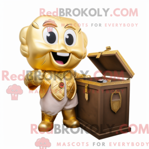 Gold Treasure Chest maskot...