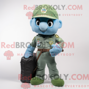 Sky Blue Green Beret mascot...