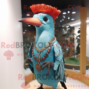 Cyan Woodpecker mascot...