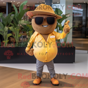 Brown Mango mascottekostuum...