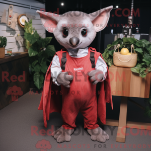 Red Fruit Bat maskot drakt...