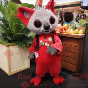 Red Fruit Bat maskot drakt...