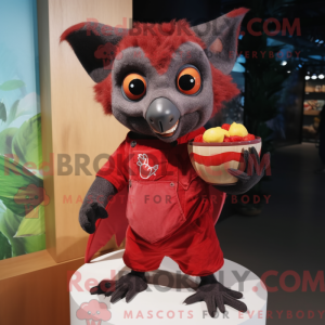 Red Fruit Bat maskot drakt...