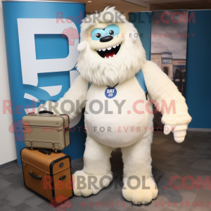Cream Yeti maskot kostume...