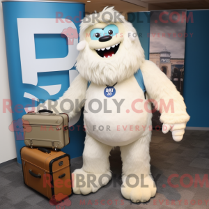 Crème Yeti-mascottekostuum...