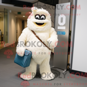 Cream Yeti mascot costume...