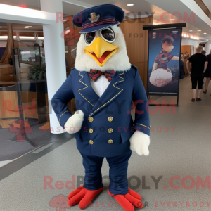 Navy Chicken mascot costume...