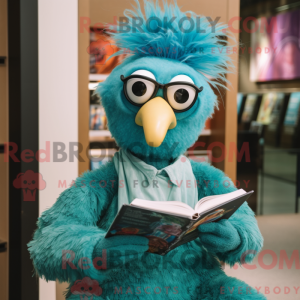 Turquoise Emu mascot...