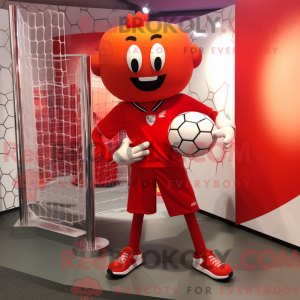 Rode voetbalgoal...