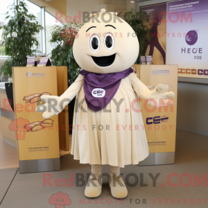 Beige Grape maskot drakt...