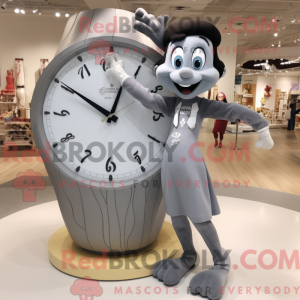 Gray Acrobat mascot costume...