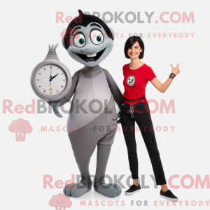 Grå Acrobat maskot kostume...
