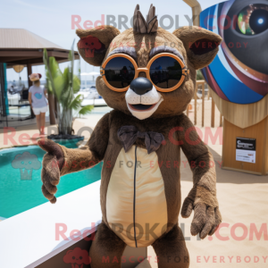 Brun Chupacabra maskot...