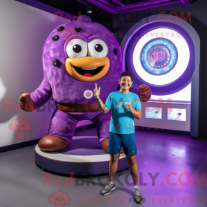 Purple Donut mascot costume...