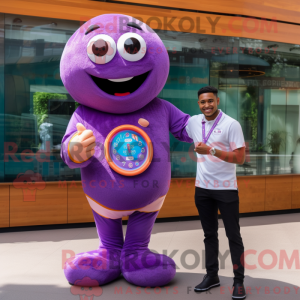 Purple Donut mascot costume...
