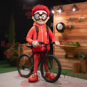 Red Unicyclist mascot...