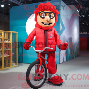 Red Unicyclist mascot...
