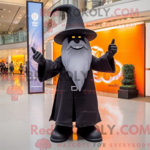Black Wizard mascot costume...