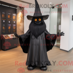 Black Wizard mascot costume...