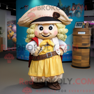 Cream Pirate mascot costume...