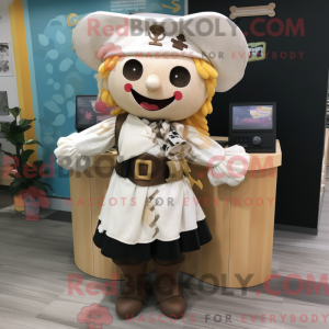 Kremowa maska pirata...