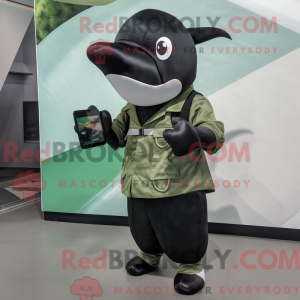 Oliven Killer Whale maskot...