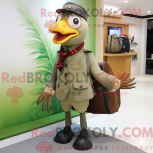 Olive Fasan maskot kostume...