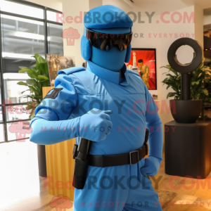 Blå Gi Joe maskotdraktfigur...