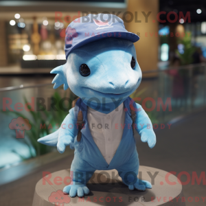 Azul Axolotls máscara de...