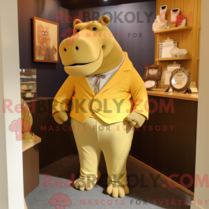 Guldflodhest maskot kostume...