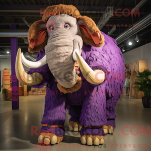 Lila Mammut Maskottchen...
