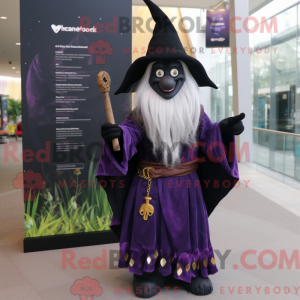Black Wizard mascot costume...