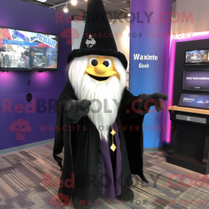 Black Wizard mascot costume...